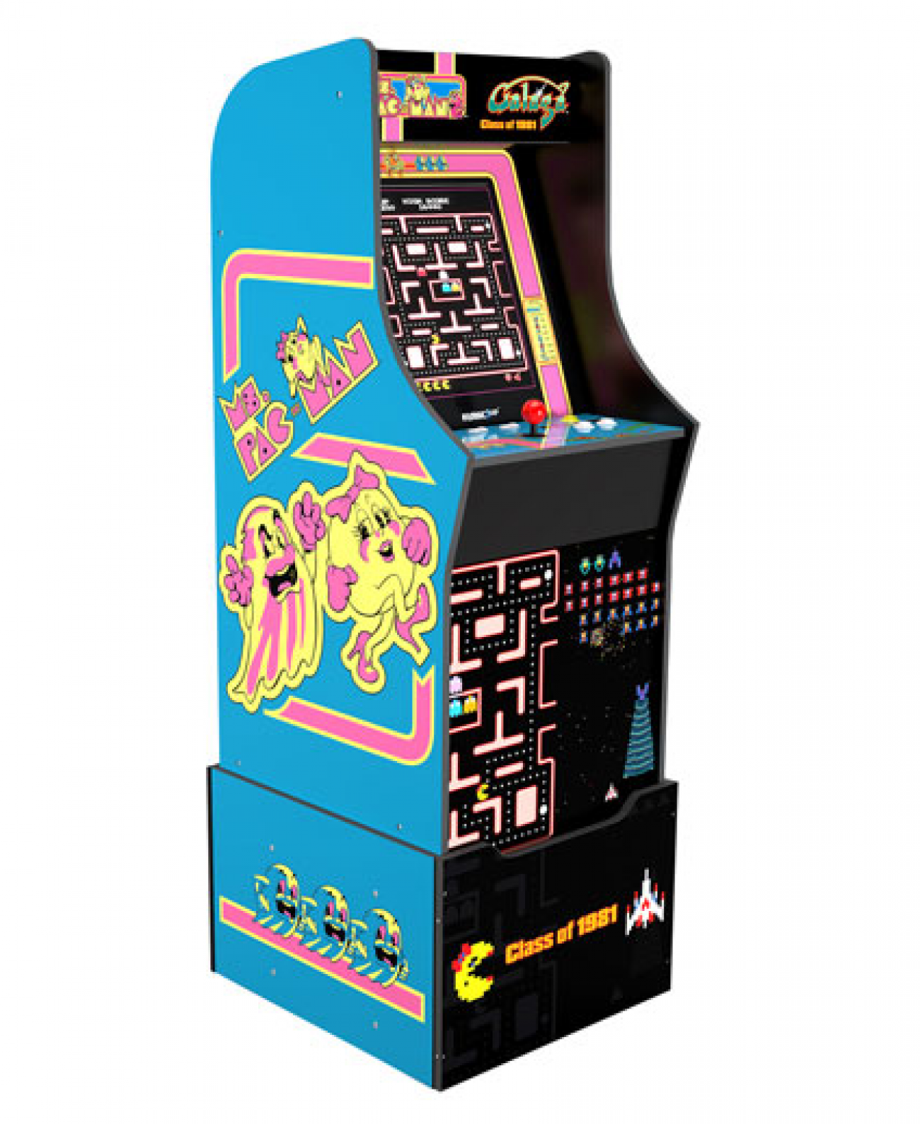 Arcade1Up Ms. Pac-Man and Galaga Class of ’81 Arcade Machine with Riser 