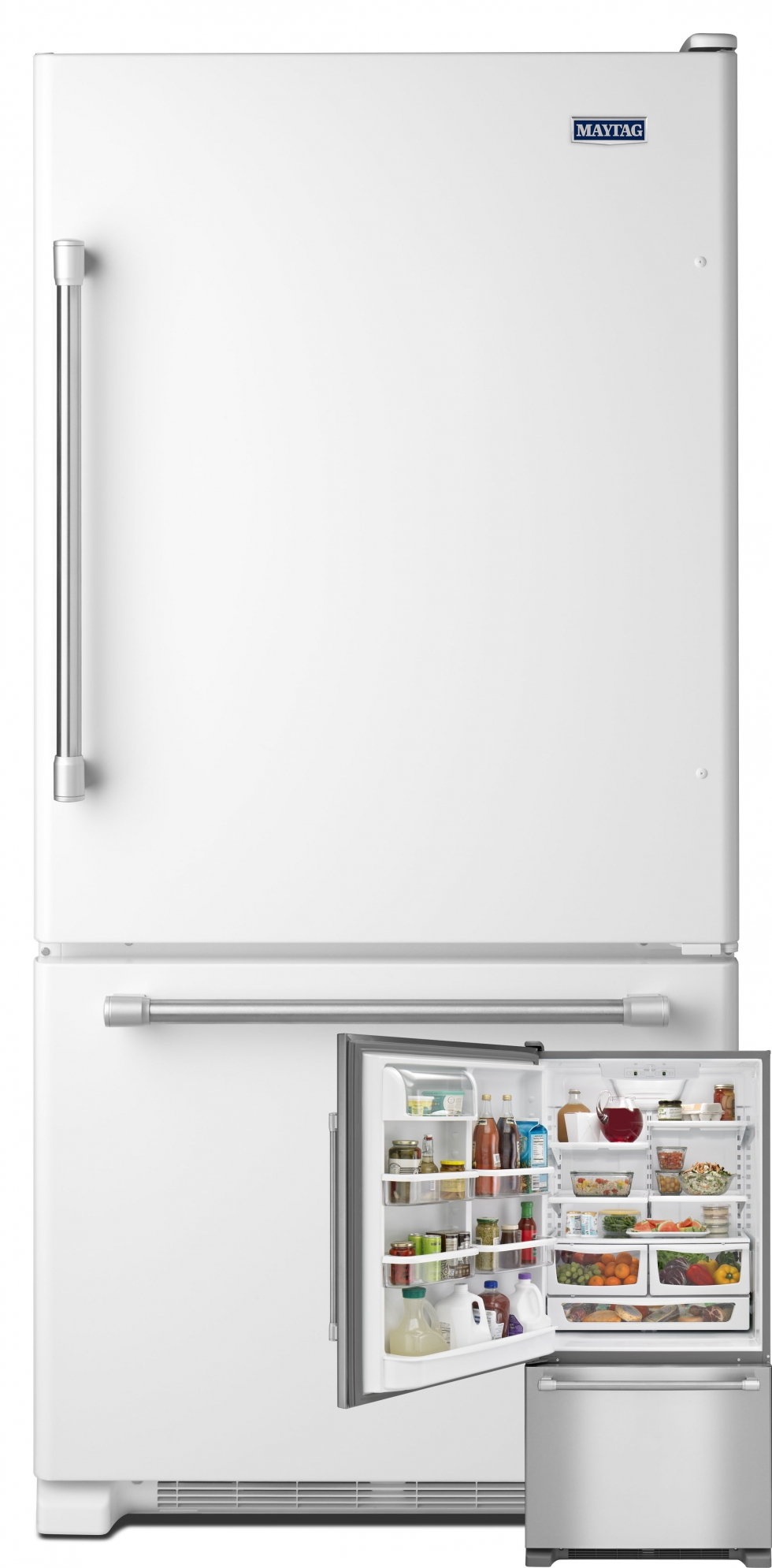 Maytag Réfrigérateur à congélateur inférieur Blanc